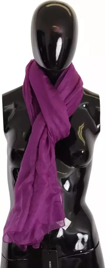 Purple Solid Cashmere Silk Shawl Wrap Scarf