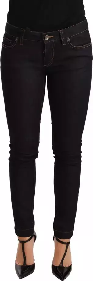 Blue Cotton Stretch Slim Fit Denim Jeans