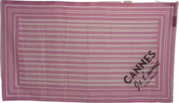 Pink White Striped Cannes Wrap Shawl Scarf
