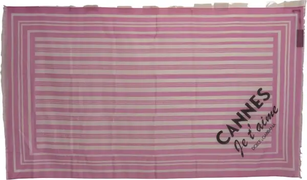 Pink White Striped Cotton Wrap Shawl Scarf