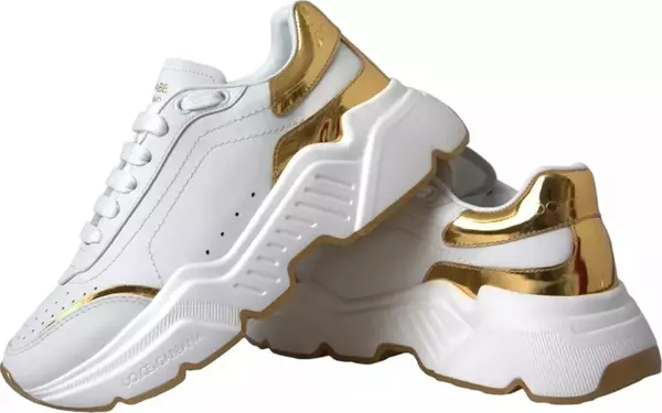 White Gold DAYMASTER Leather Sneakers Men Shoes