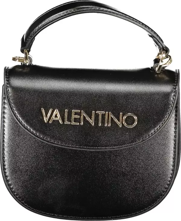 Nero Polyurethane Women's Bag with Handle and Shoulder Strap
