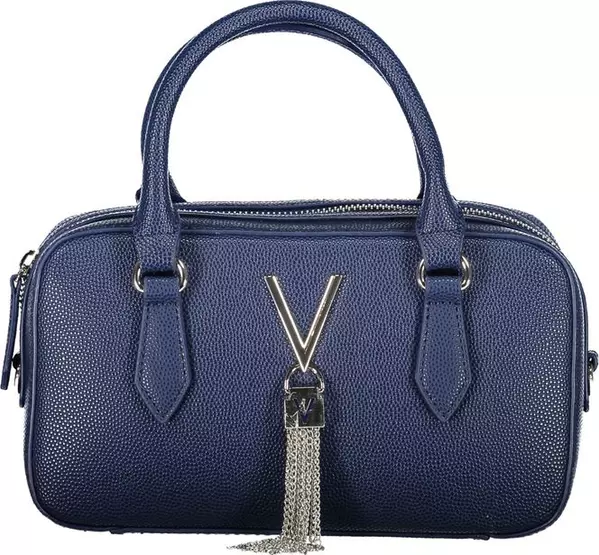Blue Polyurethane Women's Bag