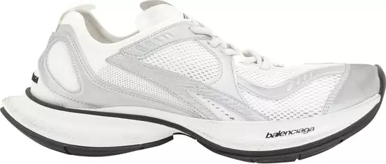 White Polyethylene Athletic Sneakers