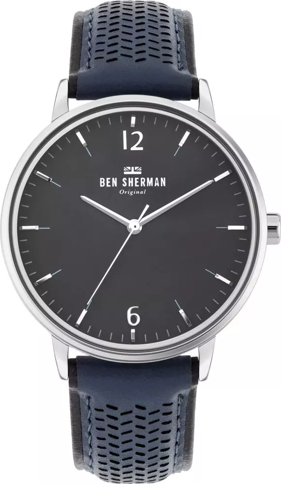 Blue Leather Dress Watch