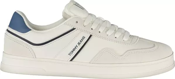 White Polyurethane Men's Sneaker