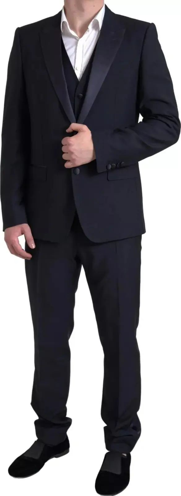 Black 3 Piece Single Breasted MARTINI Suit
