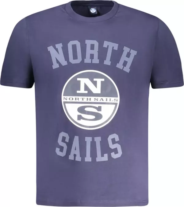 Blue Cotton Men's T-Shirt