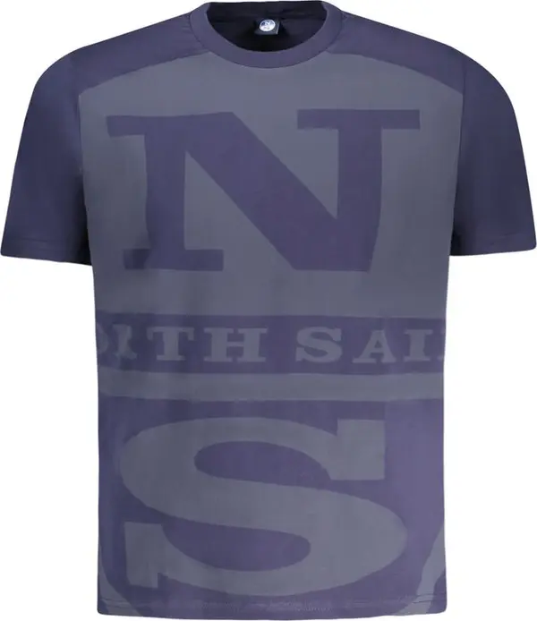 Blue Cotton Men T-Shirt