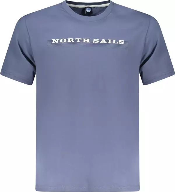 Blue Cotton Men's T-Shirt