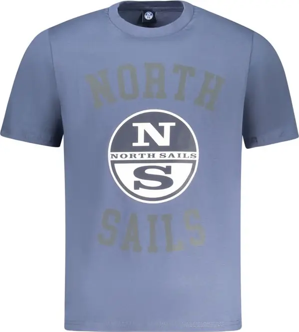 Blue Cotton Men T-Shirt