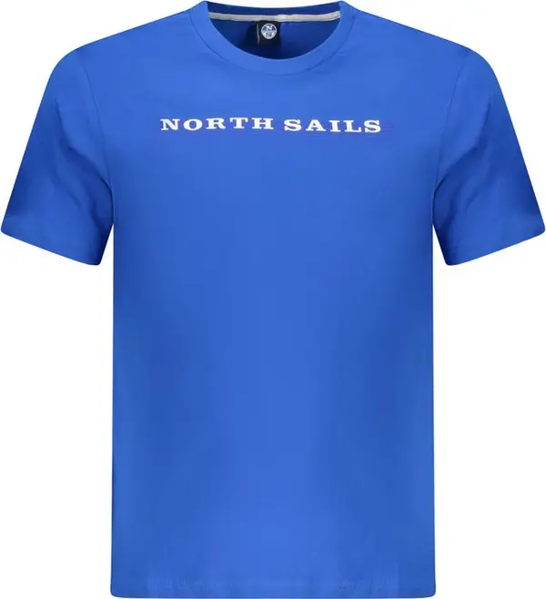 Blue Cotton Men T-Shirt