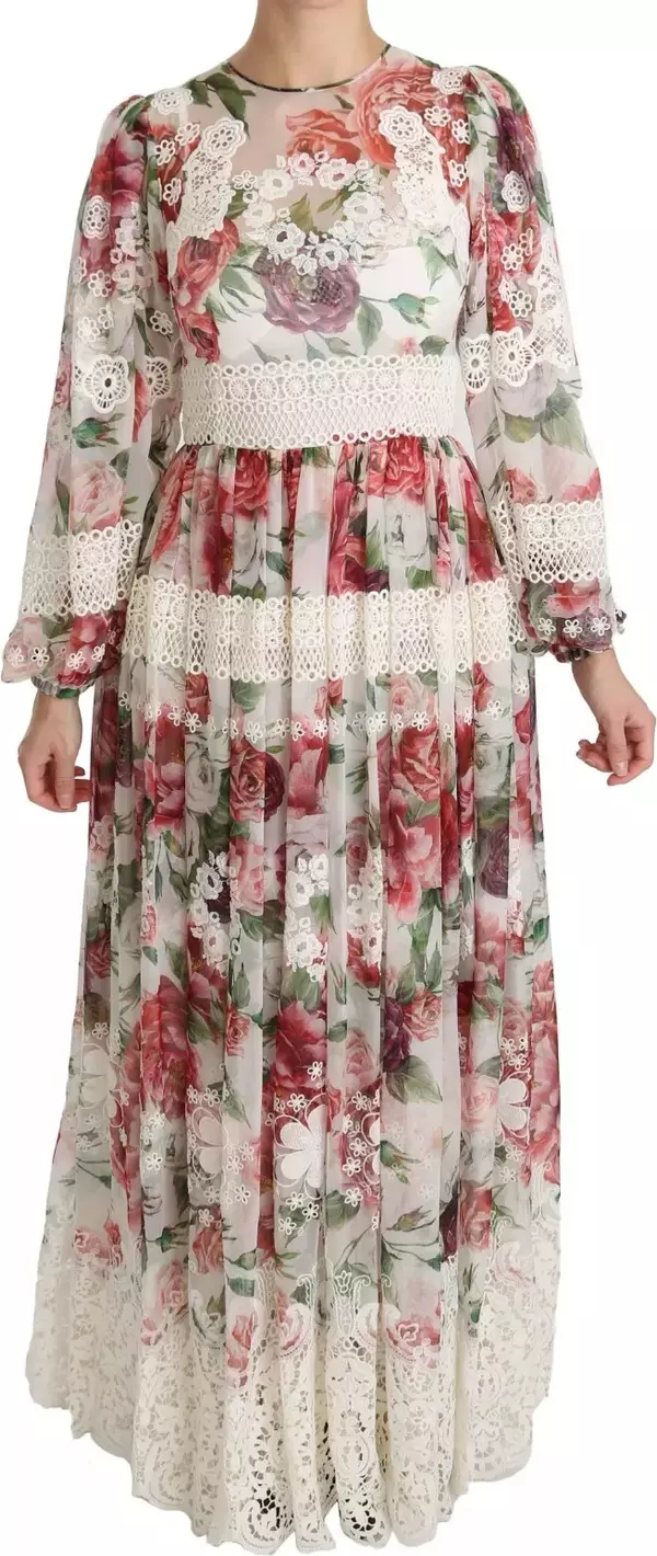 Multicolor Floral Maxi Sheath Dress