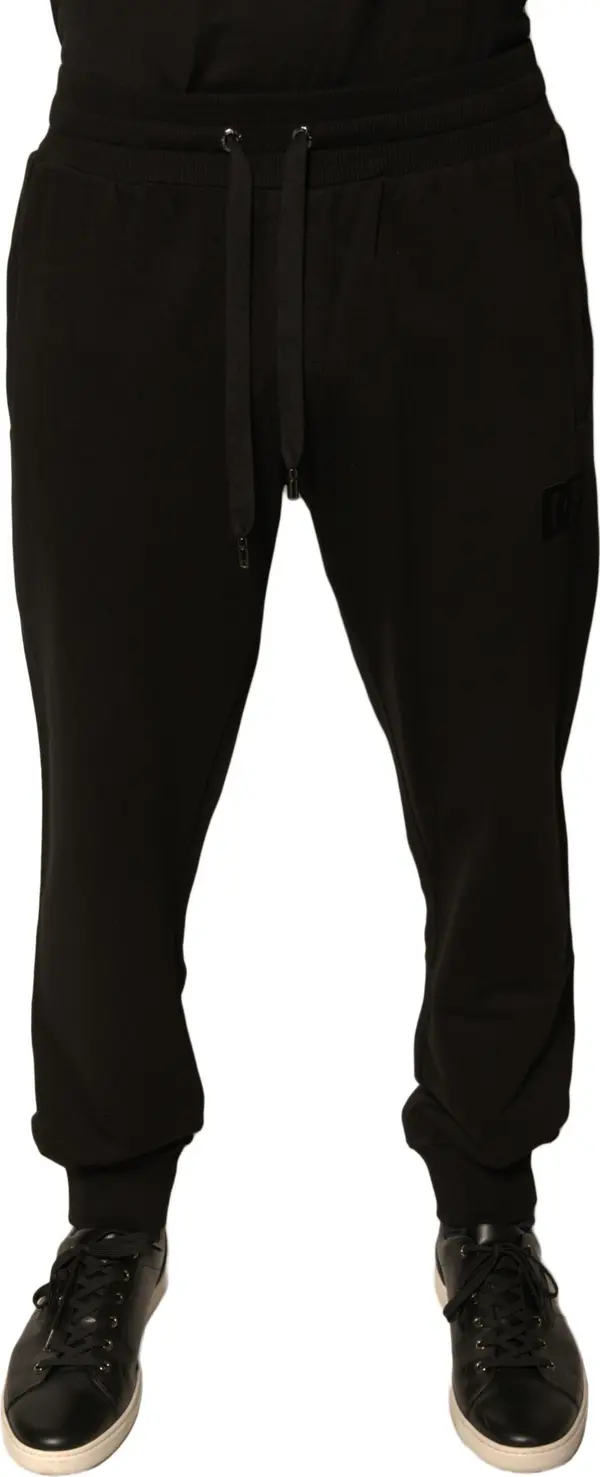 Black Cotton Jogger Men Sweatpants Pants