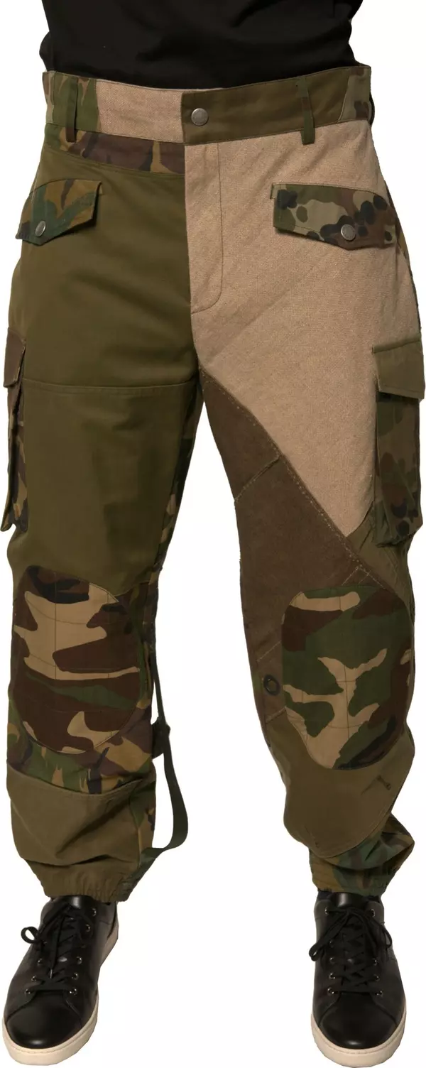 Multicolor Patchwork Flight Cargo Pants