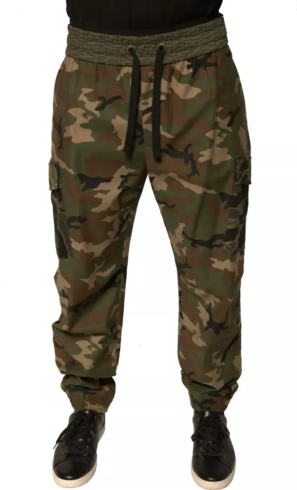 Multicolor Camouflage Cargo Sweatpants Pants