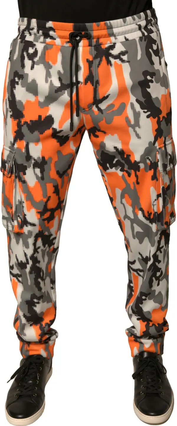 Multicolor Camouflage Cargo Jogger Pants
