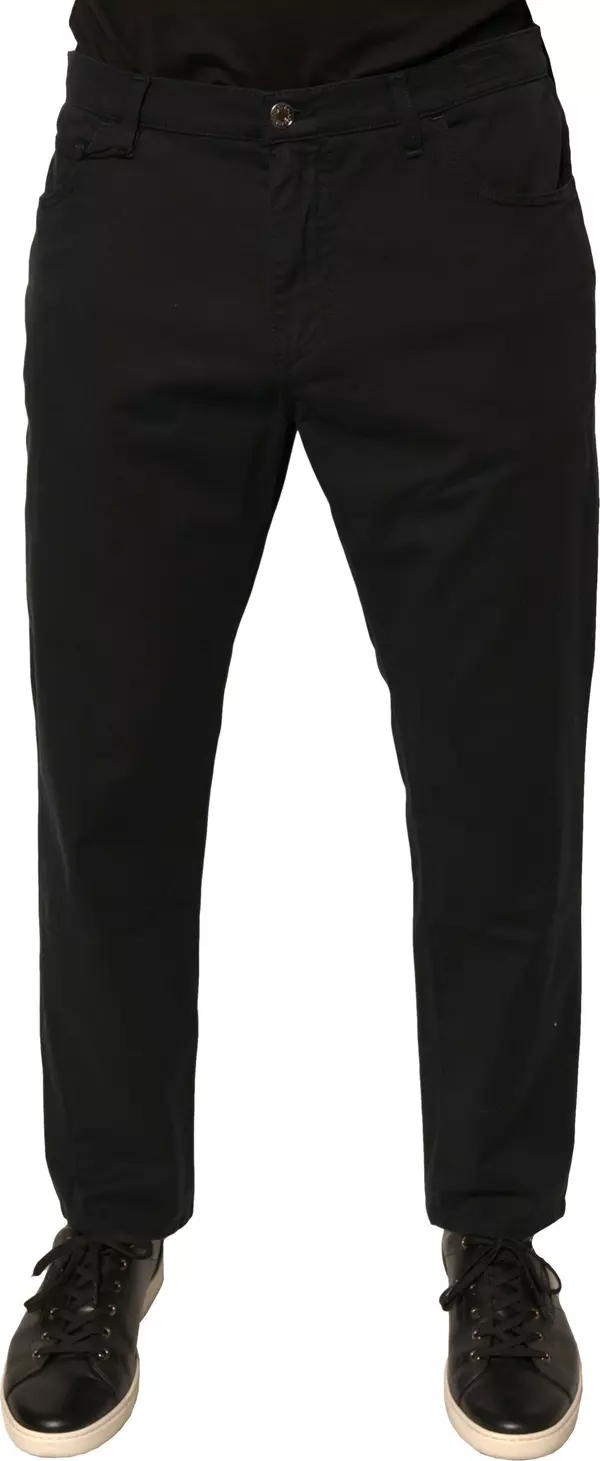 Black Logo Cotton Stretch Skinny Denim Jeans