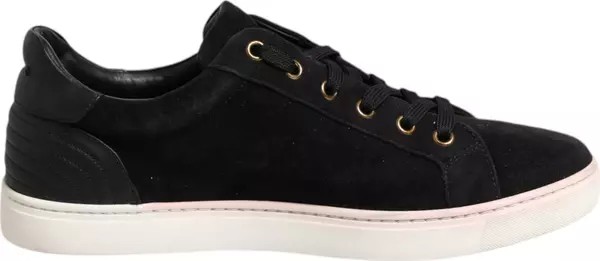 Black Logo Suede Leather Men Sneakers Shoes
