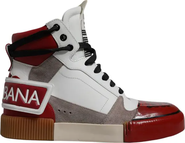 Multicolor Leather High Top Sneakers Shoes