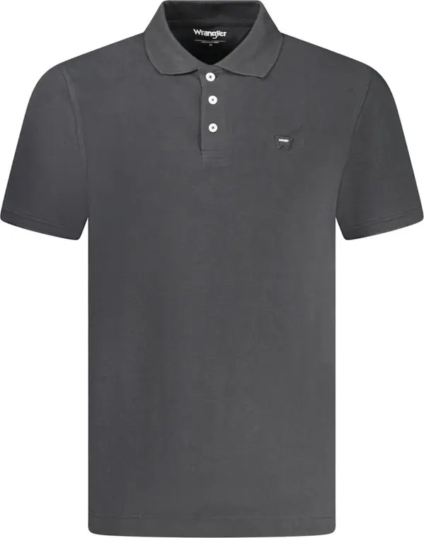 Black Cotton Men Polo Shirt