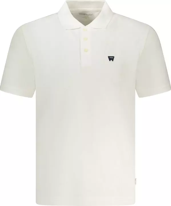 White Cotton Men Polo Shirt