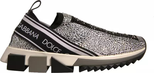 Silver Rhinestones Sorrento Sneakers Shoes