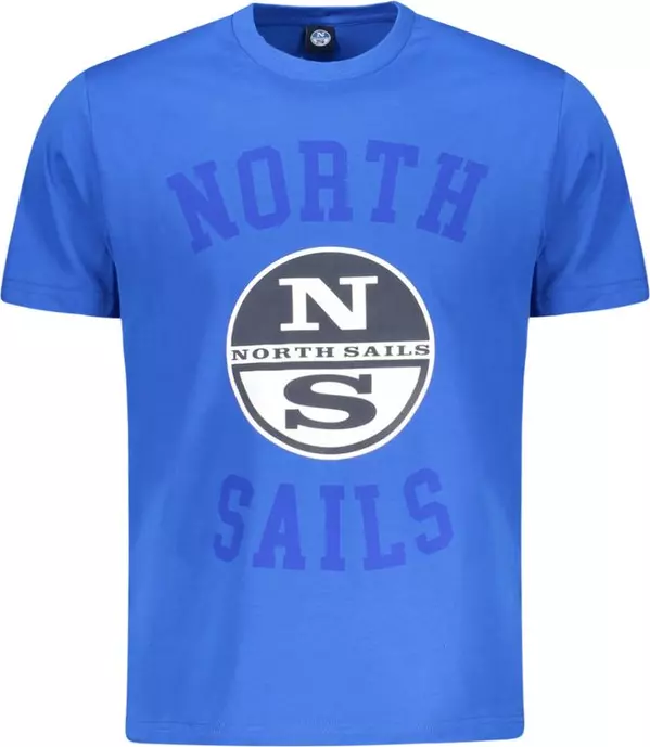 Blue Cotton Men's T-Shirt