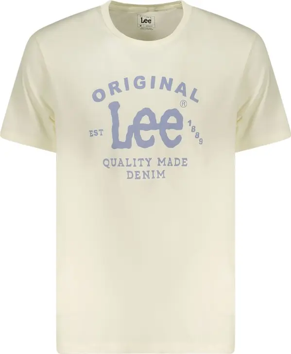 Beige Cotton Men T-Shirt