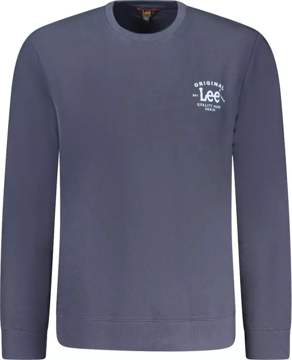 Blue Cotton Men Sweater