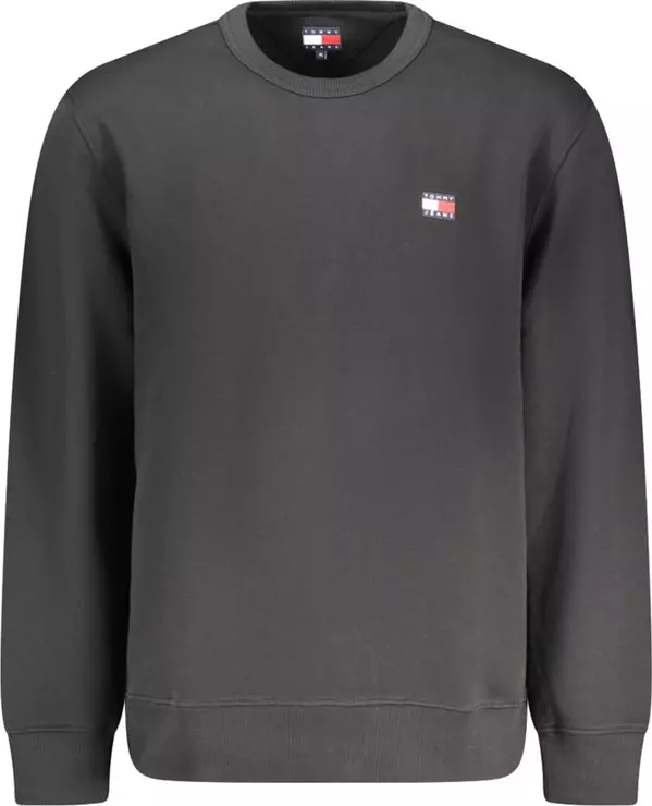 Black Cotton Mens Sweatshirt