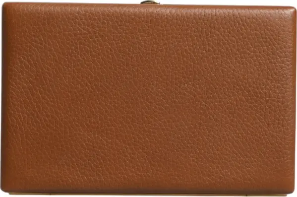 Brown Leather Clutch Evening Crossbody Bag