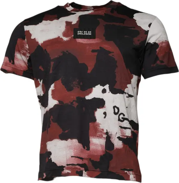 Multicolor Camouflage Crew Neck T-shirt