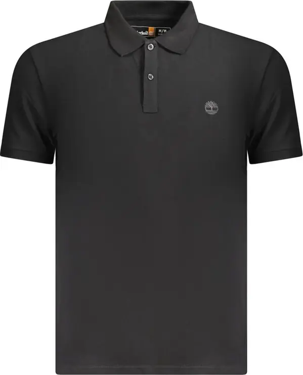 Black Cotton Men Polo Shirt