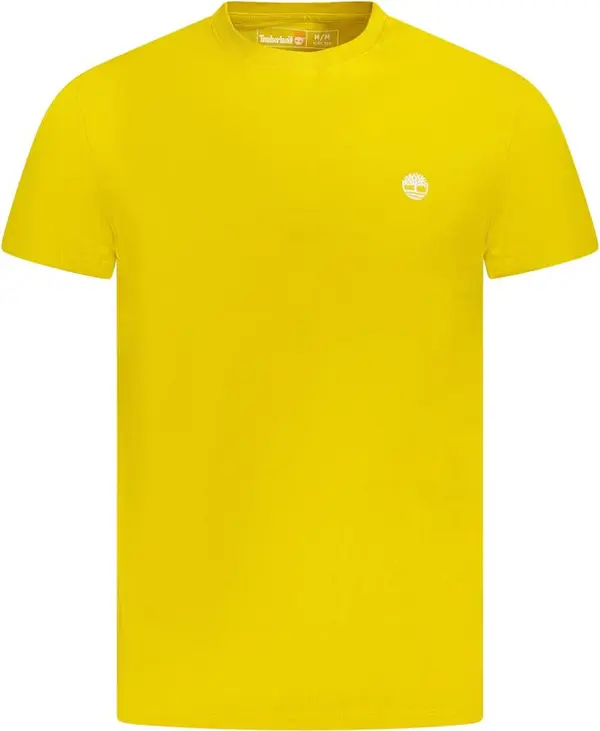 Yellow Cotton Men T-Shirt