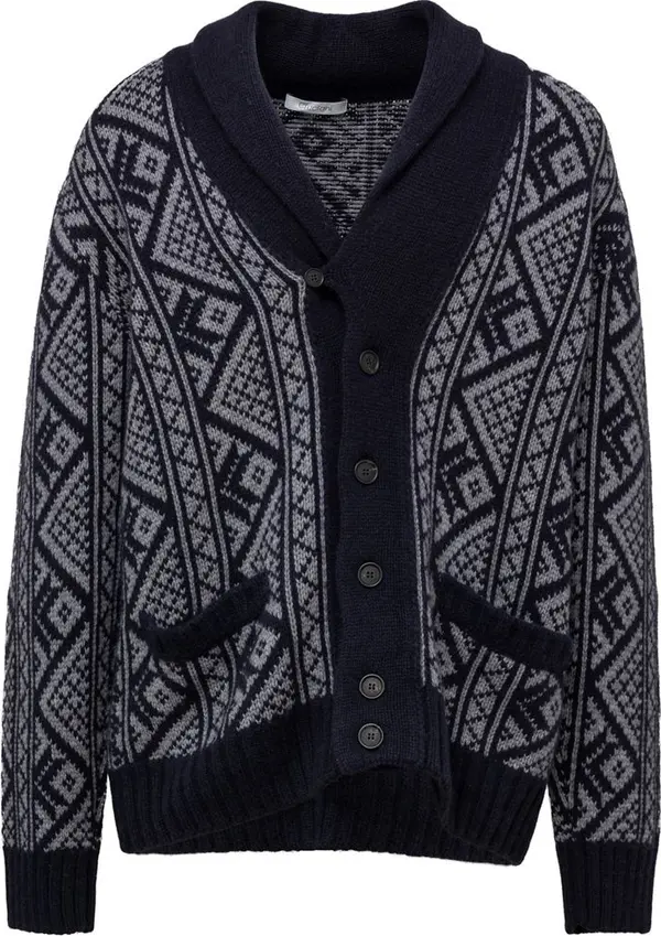 Bicolor Cashmere Cardigan
