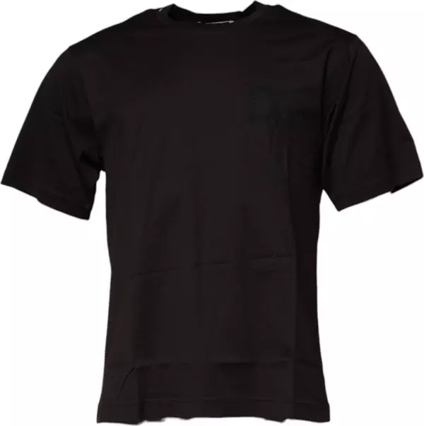 Dark Brown Logo Cotton Crew Neck T-shirt