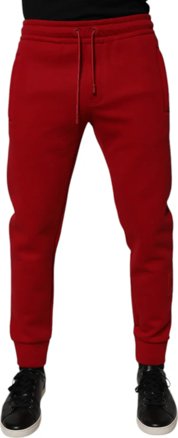 Red Cotton Jogger Jogging Pants