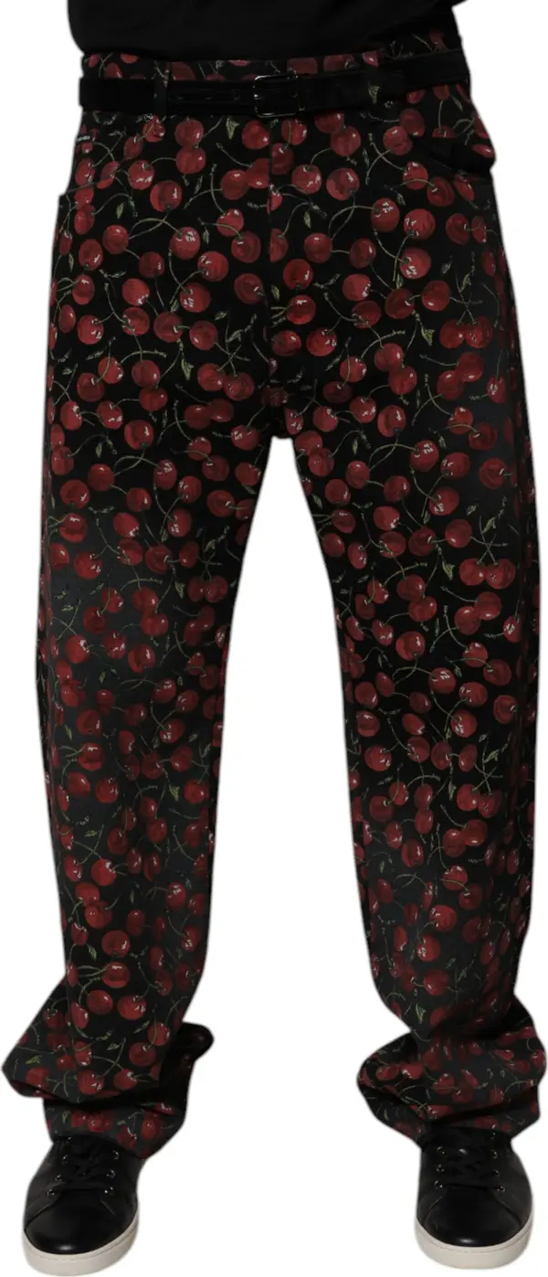 Black Cherry Cotton Straight Men Denim Jeans
