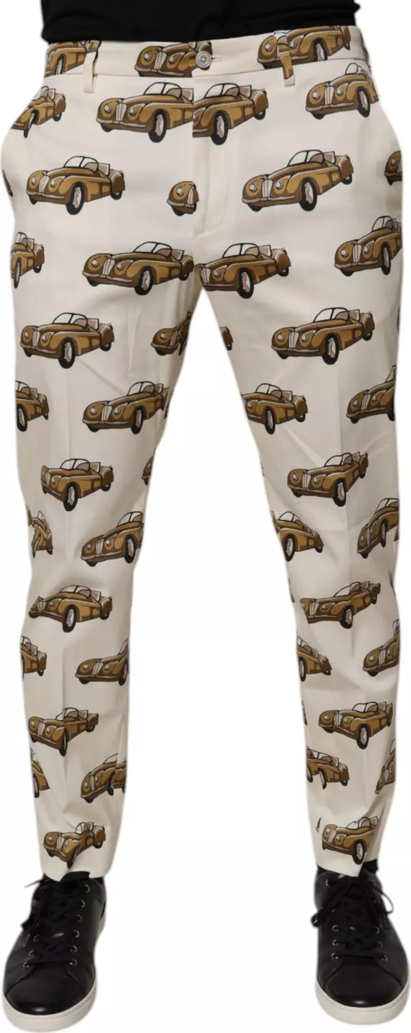 Off White Cars Cotton Skinny Men Denim Jeans