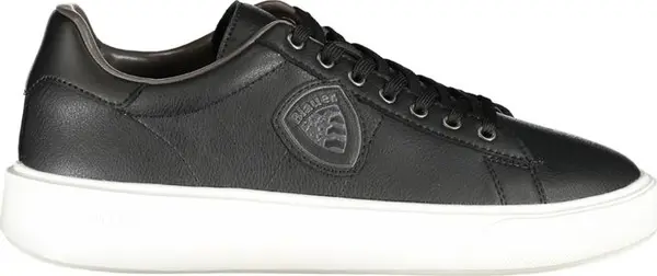 Black Polyurethane Men's Sneaker