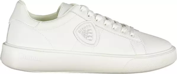 White Polyurethane Men Sneaker