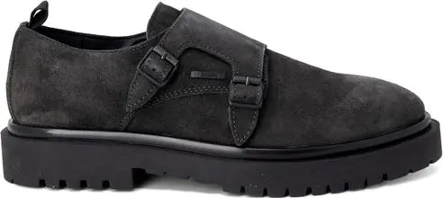 Black Leather Flat Boots