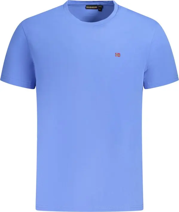 Blue Cotton Men's T-Shirt