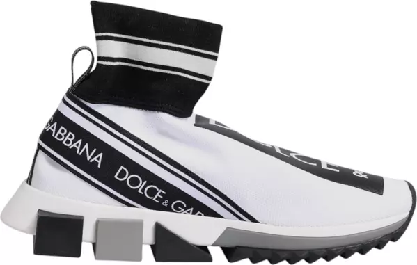 White Black Sorrento Socks Sneakers Shoes