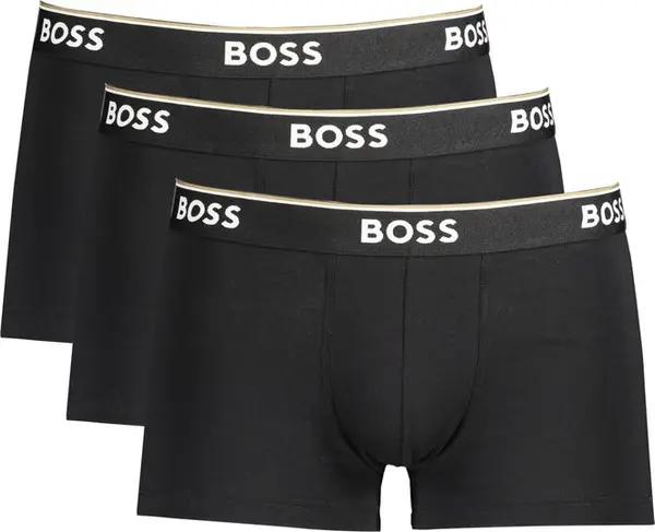 Black Cotton Men's Boxer Briefs