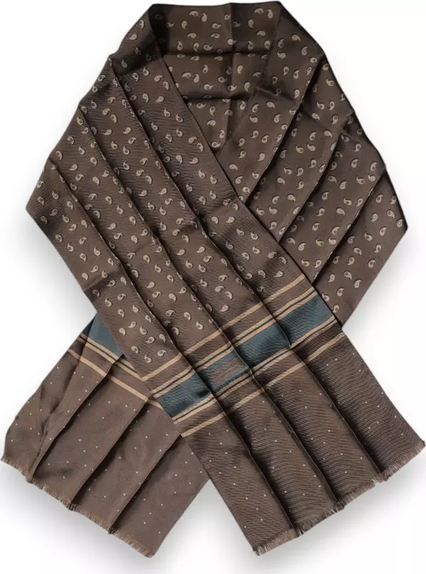 Brown Fantasy Silk Neck Wrap Shawl Scarf
