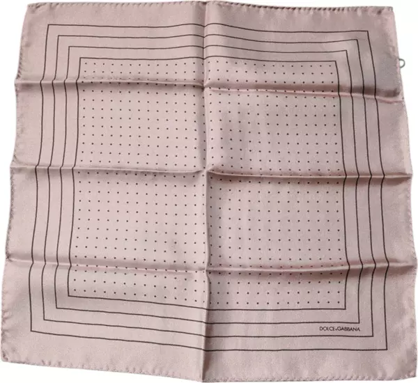 Pink Polka Dots Square Handkerchief Scarf