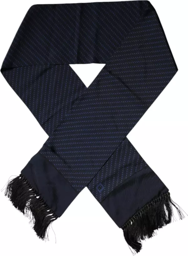 Dark Blue Fantasy Fringes Neck Wrap Scarf