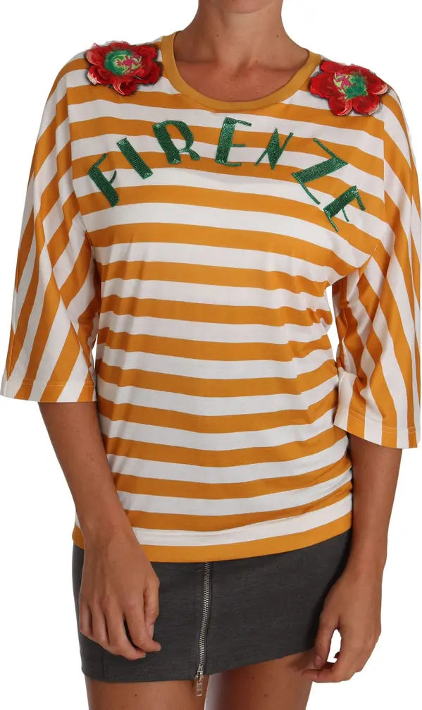 White Orange FIRENZE Top T-shirt